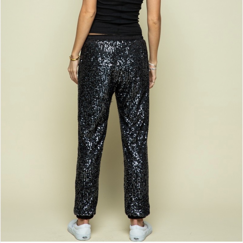 Midnight Sequin Joggers - Picture 4 of 10